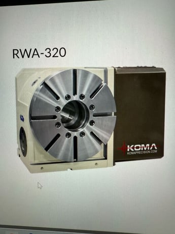 Tsudakoma #RWA-320R, 4th Axis CNC Rotary Table, 320 mm diameter Table Set Up, New, 2023 - Image 4