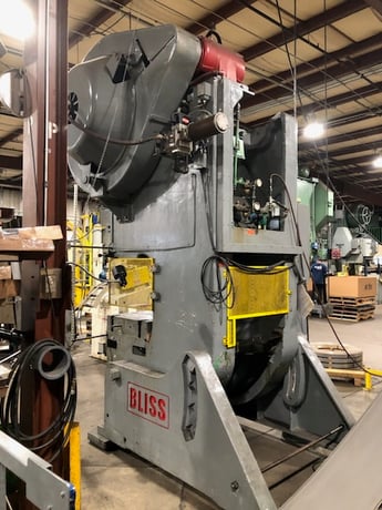 110 Ton, Bliss #C-110, Flywheel OBI Press, w/Air Clutch, 42" x 27" Bed Area, 27.5" x 21" Ram Area, 6" Ram - Image 7