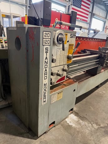 20" x 120" Standard Modern #20120, engine lathe, 15.5" 4-jaw chuck, 3.06" bore, 15 HP, 27-1600 RPM - Image 4