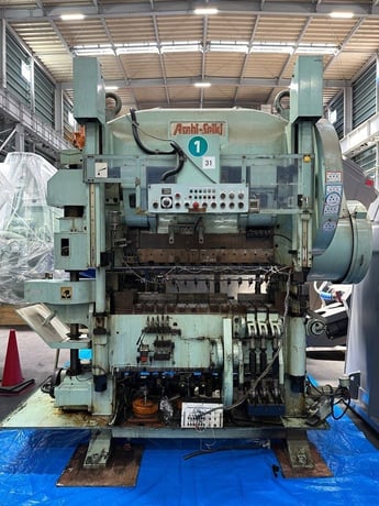75 Ton, Asahi Seiki #MTP5-51, transfer press, 3" stroke, 18" Shut Height, 14 station die, 3.5" pitch, 25-100 - Image 1