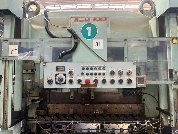 75 Ton, Asahi Seiki #MTP5-51, transfer press, 3" stroke, 18" Shut Height, 14 station die, 3.5" pitch, 25-100 - Image 2