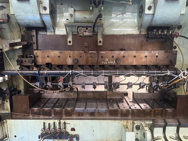 75 Ton, Asahi Seiki #MTP5-51, transfer press, 3" stroke, 18" Shut Height, 14 station die, 3.5" pitch, 25-100 - Image 7