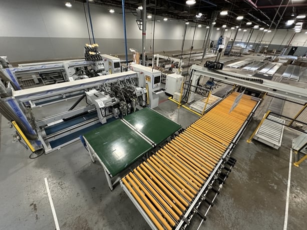 Weeke #Optimat-BST503/BST507, CNC Through Feed Boring Line, 98.4" L x 39.4" width, 2.4" thick max Workpiece - Image 1