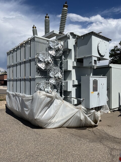 28 MVA 115000 Delta Primary, 13800 WYE Secondary, General Electric, Sub-Station Transformer, Taps 2 x 2.5% - Image 1