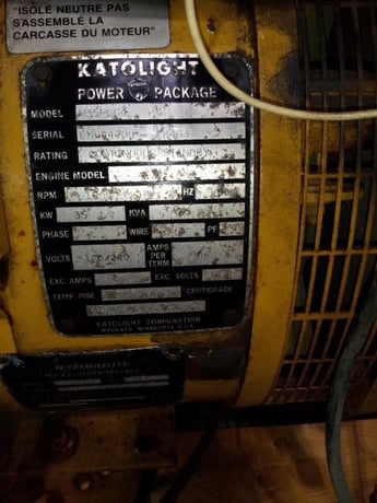 35 KW Kato #N35FGG4, Natural gas LP generator set, 120/240 Volts, 146 A., 707 hours - Image 2