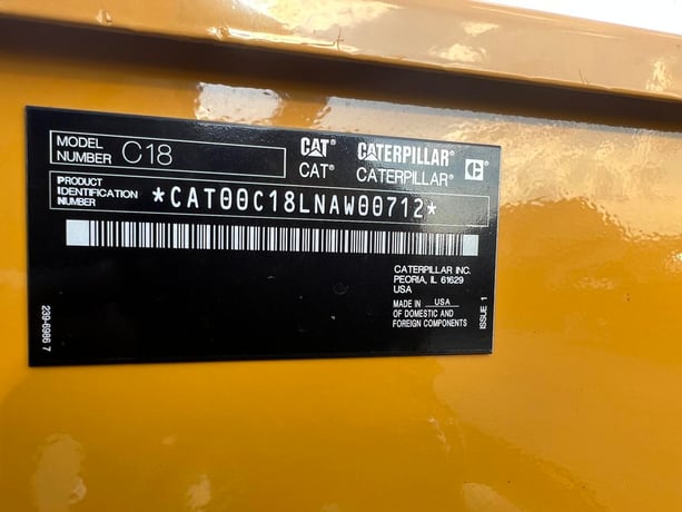 600 KW Caterpillar #C18, diesel generator set, 120/208 Volts, 1/3 hours, 167 hs, EPA Tier 2, open skid - Image 10