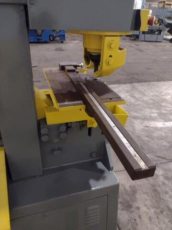 6-1/2" x 6-1/2" x 1/2" Geka #Hyd-110, 110 ton, hydraulic ironworker, 3" stroke, dual rams, foot pedal, 1999 - Image 8