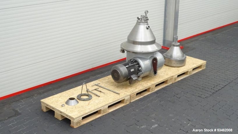 GEA Westfalia #MSD-60-01-076, Desludger Disc Centrifuge, separator design, Stainless Steel, 6540 RPM bowl - Image 1