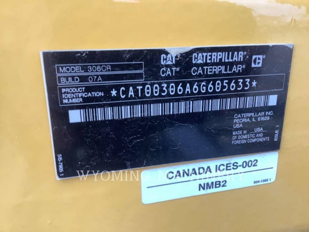 Caterpillar 306, Crawler Excavator, 155 hours, S/N: 6G605633, 2022 - Image 6