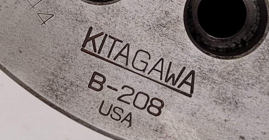 8.25" Kitagawa #B-208, 3-jaw, open centre power chuck - Image 3