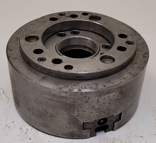 8.25" Kitagawa #B-208, 3-jaw, open centre power chuck - Image 5