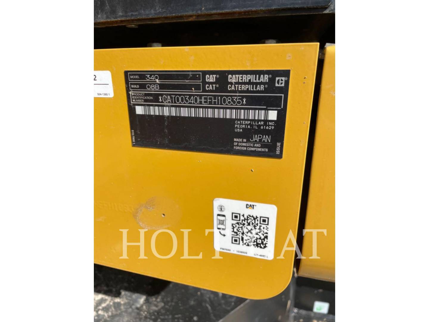 Cat 340 12 TC, Wheel Loader, 1051 hours, S/N: EFH10835, 2024 - Image 6