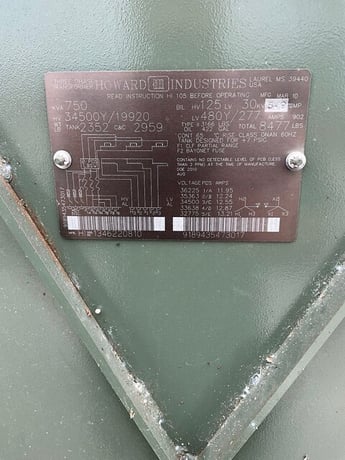 750 KVA 34500Y/19920 Primary, 480Y/277 Secondary, 3 phase, Padmount Transformer - Image 1