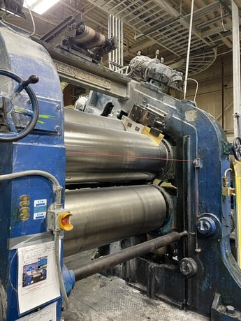 24" x 68" Adamson, 3 roll calender w/ a top inclined roll - Image 2