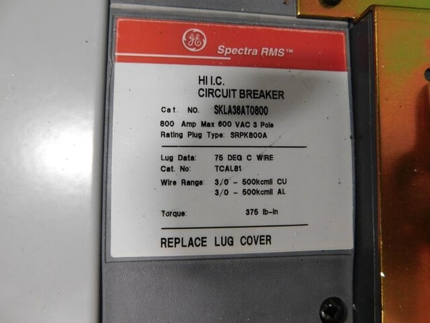 800 Amp. General Electric Spectra Series, Panelboard, 480 Volts, 3 phase, 3 W, 9 breakers - Image 5