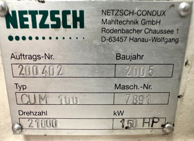 Netzsch #CUM100, Stainless Steel hammer mill, blaster rotor - Image 4