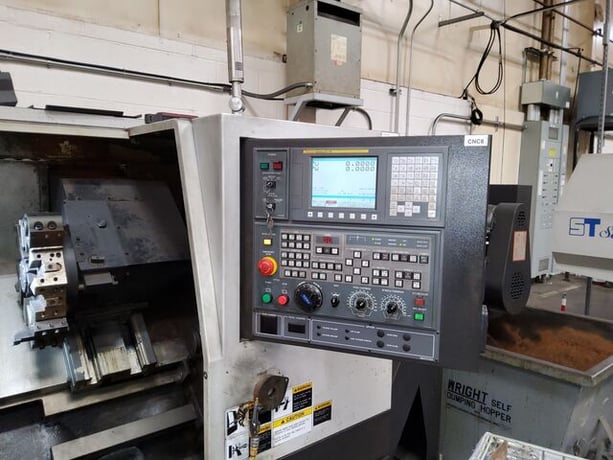 Samsung #SL-15E, cnc lathe, 17.7" swing, 1.8" bar, 25 HP, 6 RPM, 6" chuck, 11.8" diameter x 20.5" L max, - Image 9