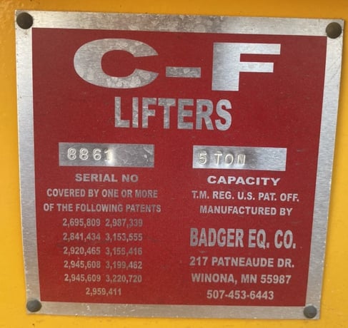 10000 lb. C-F Lifters, motorized 5 ton sheet lifter - Image 3