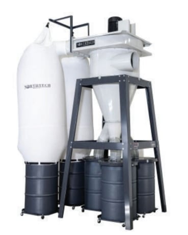 6200 CFM, Northtech #NT-2ST15XL, Dust Collector, 15 HP, 230/460 V., 3ph, 25" impeller, 39" x 103" upper bags - Image 1