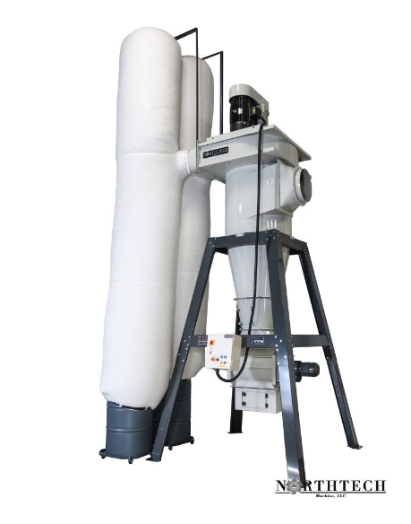 8200 cfm, Northtech #NT-2ST20XL-RAL, Dust Collector, 20/21 HP, 230/460 V., 26" impeller, 35" diameter - Image 1