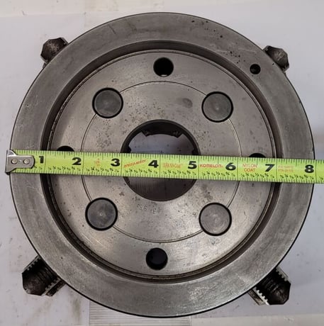 8" Buck #6408R, lathe chuck, 4-jaw - Image 10