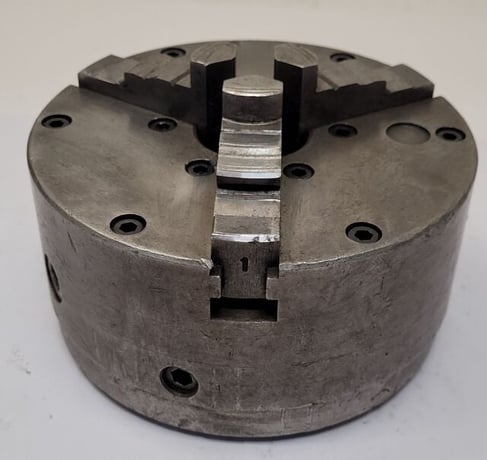 6" Buck, 3-jaw chuck, Buck Tool T950 back plate - Image 2