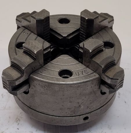6" KC #U75, lathe chuck, 4-jaw - Image 1