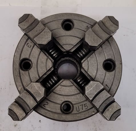 6" KC #U75, lathe chuck, 4-jaw - Image 3