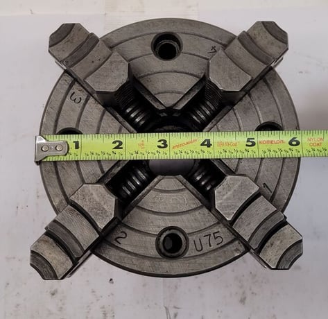 6" KC #U75, lathe chuck, 4-jaw - Image 6
