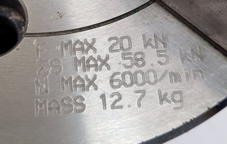 6" Kitagawa #BB206, 3-jaw Power chuck - Image 7