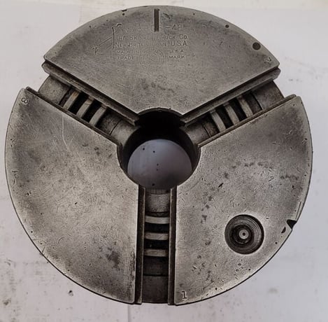 6" Skinner #3806-48, lathe chuck, 3-jaw - Image 2