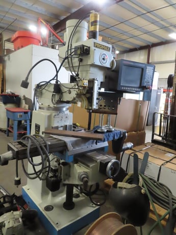 YCI Promax, CNC knee mill, 49" x9"tbl., 3 HP, 36" X, 16" Y, 16" Z, 60-4200 RPM, R-8, Anilam 3200 MK - Image 1
