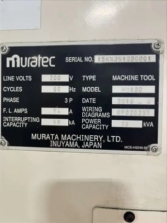 Muratec #MW-120, twin spindle CNC lathe, Fanuc Control, 8" chuck, 4500 RPM, 15 HP, chip conveyor, 2016 - Image 9
