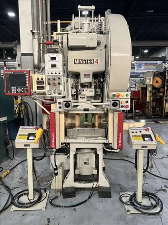 32 Ton, Minster #4SS, fixed base single point gap frame press, 3" stroke, 9.5"throat, 12" Shut Height, 1990 - Image 2