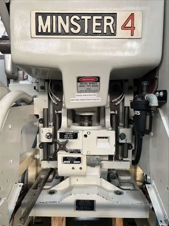 32 Ton, Minster #4SS, fixed base single point gap frame press, 3" stroke, 9.5"throat, 12" Shut Height, 1990 - Image 4