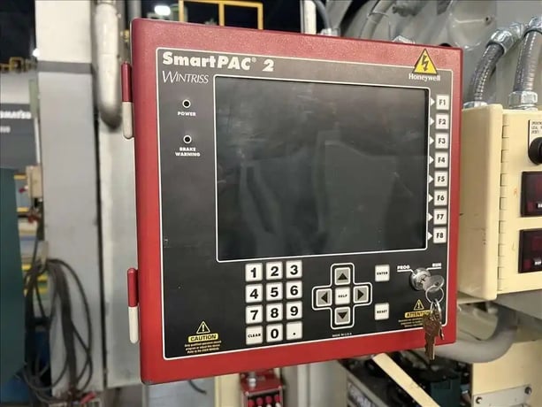 32 Ton, Minster #4SS, fixed base single point gap frame press, 3" stroke, 9.5"throat, 12" Shut Height, 1990 - Image 8