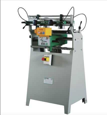 Omec #650M Manual Dovetailer, 1 HP, 16500 RPM, 20 box/hr, w/ anti-splinter, spare cutter, new - Image 1