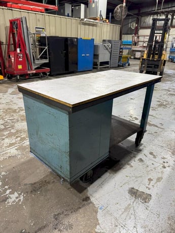 6 Drawer Lista workbench, 28" x 52" x 42", wheels - Image 2