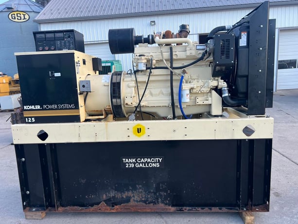 125 KW Kohler #6068TF250, diesel generator, with base tank 6.8 liter mechanical John Deere engine, 277/480 - Image 3
