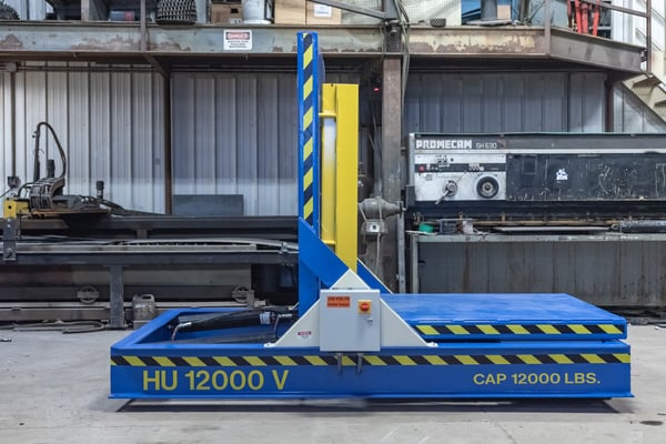 12000 lb. Coilquip #HU12000V, hydraulic coil upender, 60" OD, dual 4" hydraulic cylinders - Image 1