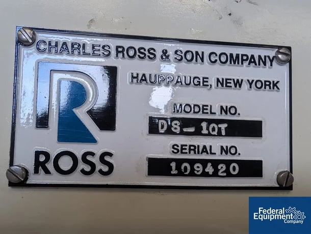 Ross #DS-1QT, Discharge Press, 1 Quart, 0.5 HP, 230/460 V., w/ platen - Image 2