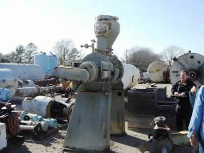 Littleford, jacketed, 75 psi @ 320 deg.F, 6 blades, 24" dia.x 40" L, Carbon Steel, 10" discharge, 1979 - Image 1