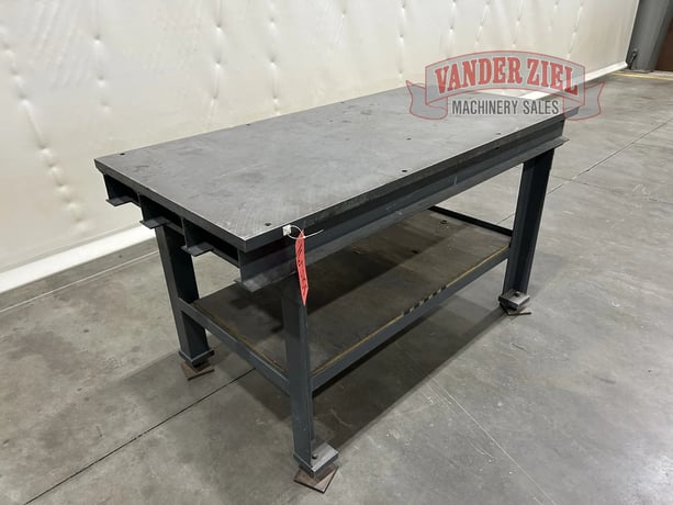 5.5' L x 2' width x 34.25" H welding table - Image 3