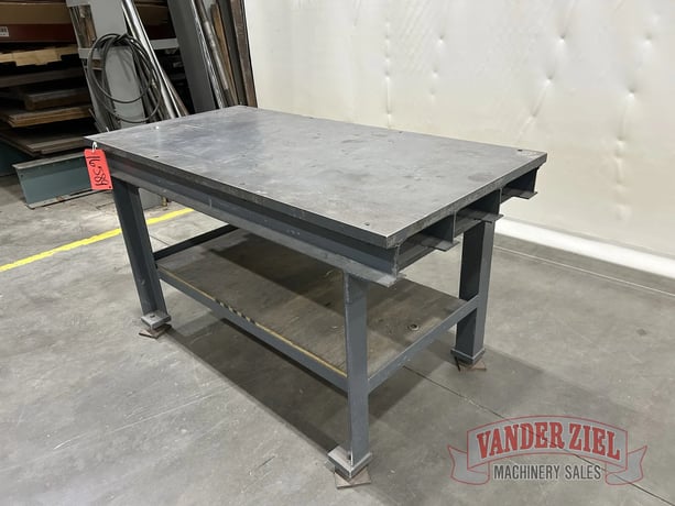 5.5' L x 2' width x 34.25" H welding table - Image 4