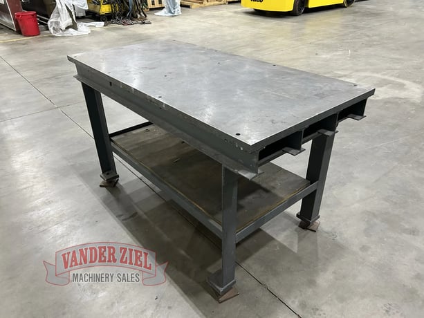 5.5' L x 2' width x 34.25" H welding table - Image 6