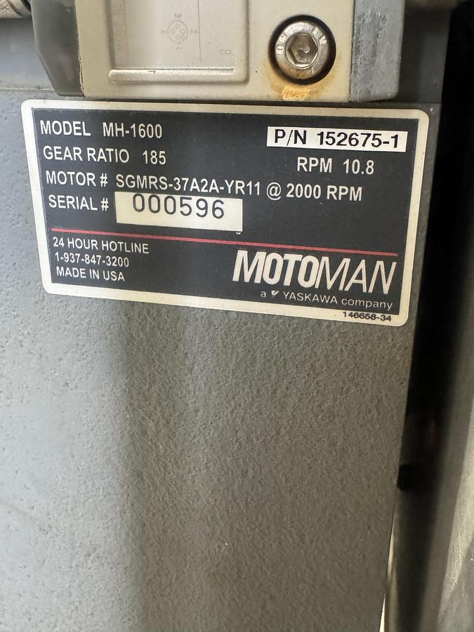 Motoman #EA1900N, mig welding cell with trunnion & 7th Axis RTU, 2008 - Image 4