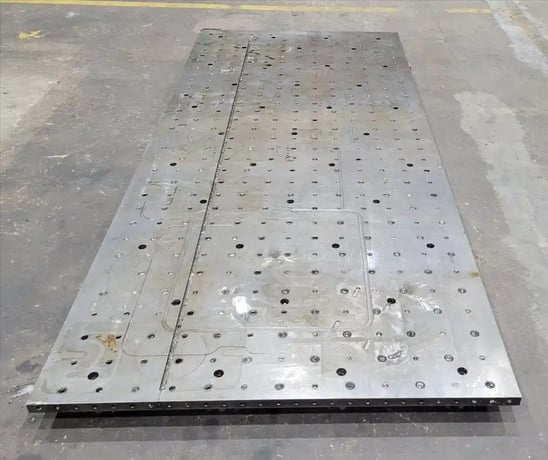125.5" x 54.5" x 1.5", Precision set-up fixture plate, 2015 - Image 2