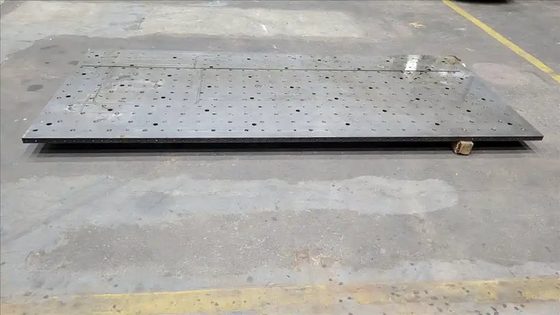 125.5" x 54.5" x 1.5", Precision set-up fixture plate, 2015 - Image 3
