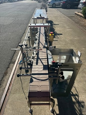 6" wide x 6.5' long, Stainless Steel conveyor, plastic belt, air reject - Image 5
