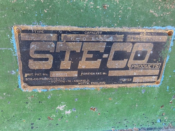 6' x 2" Steco #HIP-2, plate roll, 10" roll diameter, 34" pass line, manual drop end w/hand lever to raise top - Image 4